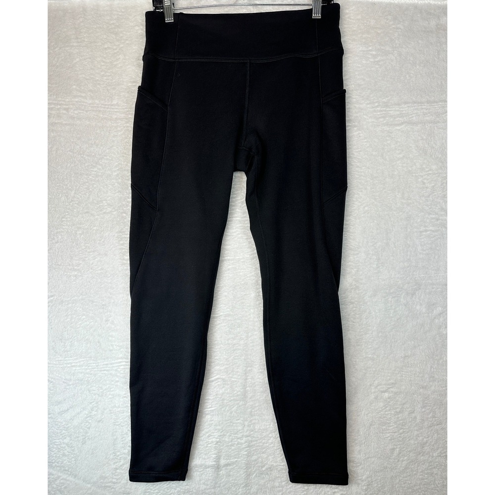 Athleta Altitude Edge Stash Tight Womens M Black High Rise Pockets Leggings